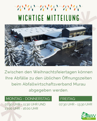 Öffnungszeiten Weihnachten